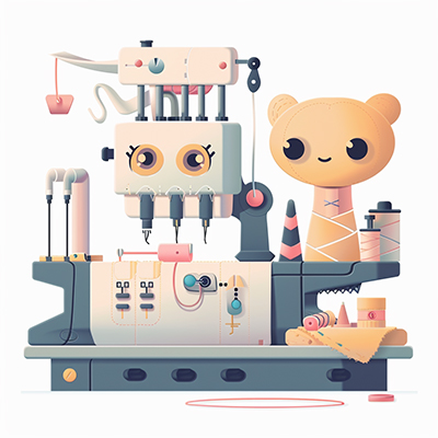 machine embroidery process for plush toy facial features