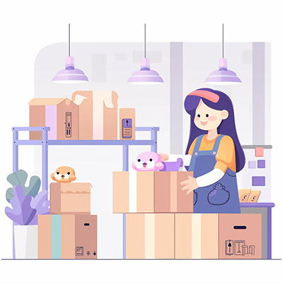 secure packaging process for plush toys before shipping