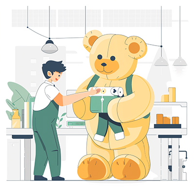 quality inspection process for plush toys before packaging