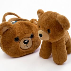 brown bear plush toy handbag cute bear plush bag toy