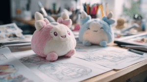 Plush toy production timeline from sample to shipment showing each step